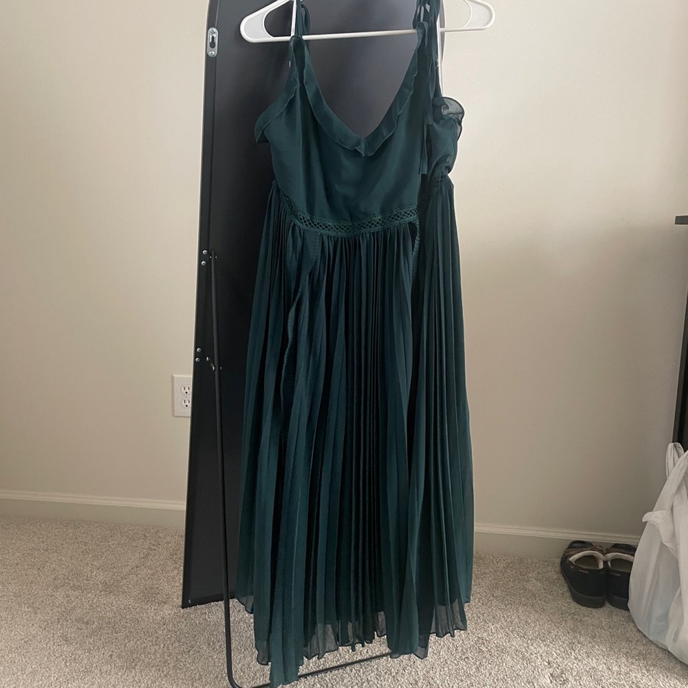 Spaghetti strap, wedding guest dress
